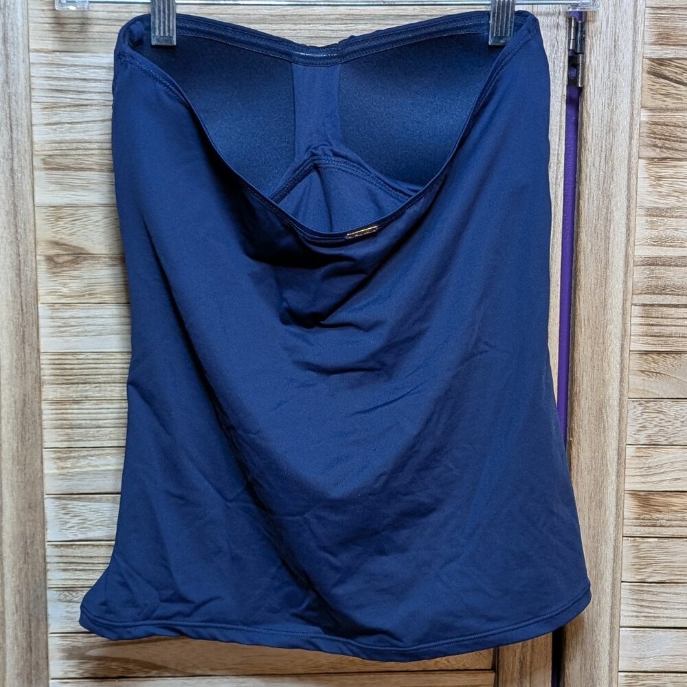 Anne Cole Tankini Navy Strapless Swim Top Size Medium - Picture 5 of 11
